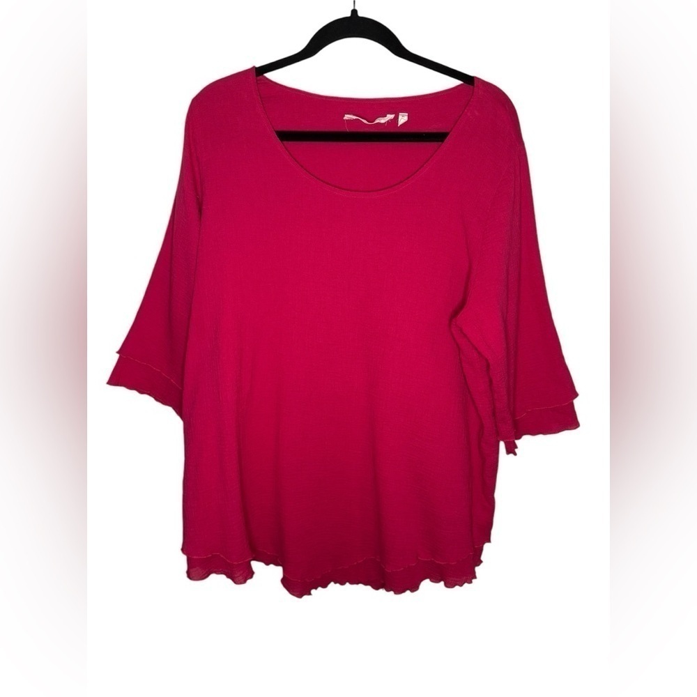 Soft Surroundings Siesta Key Layered Gauze Tunic Size XL Pink
